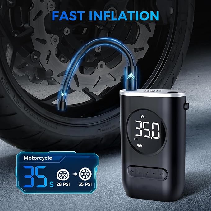 Portable Digital Tire Inflator Air Pump with LED Display